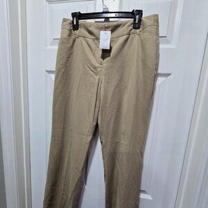 NWT J.Jill Pants Womens 12 Genuine Fit Below The Waist Tan Office Trousers